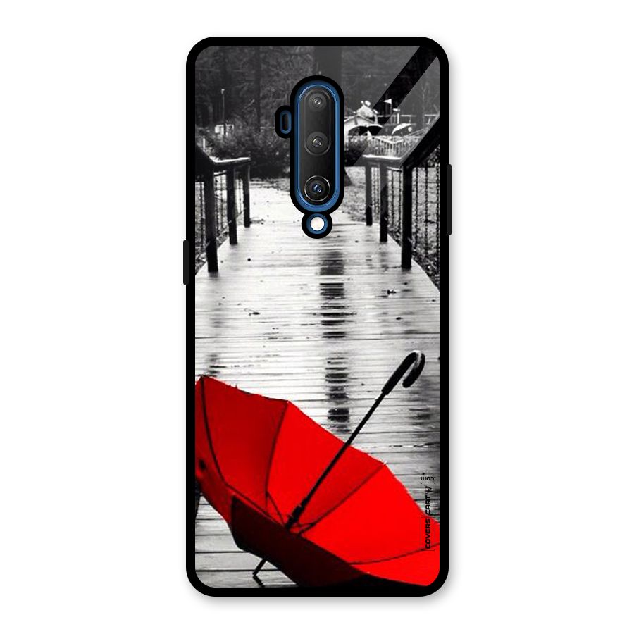 Rainy Red Umbrella Glass Back Case for OnePlus 7T Pro