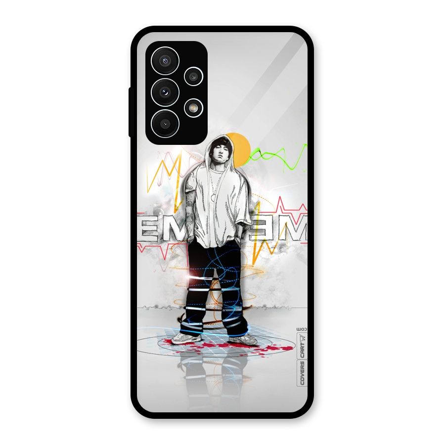 Rap King Eminem Glass Back Case for Galaxy A23