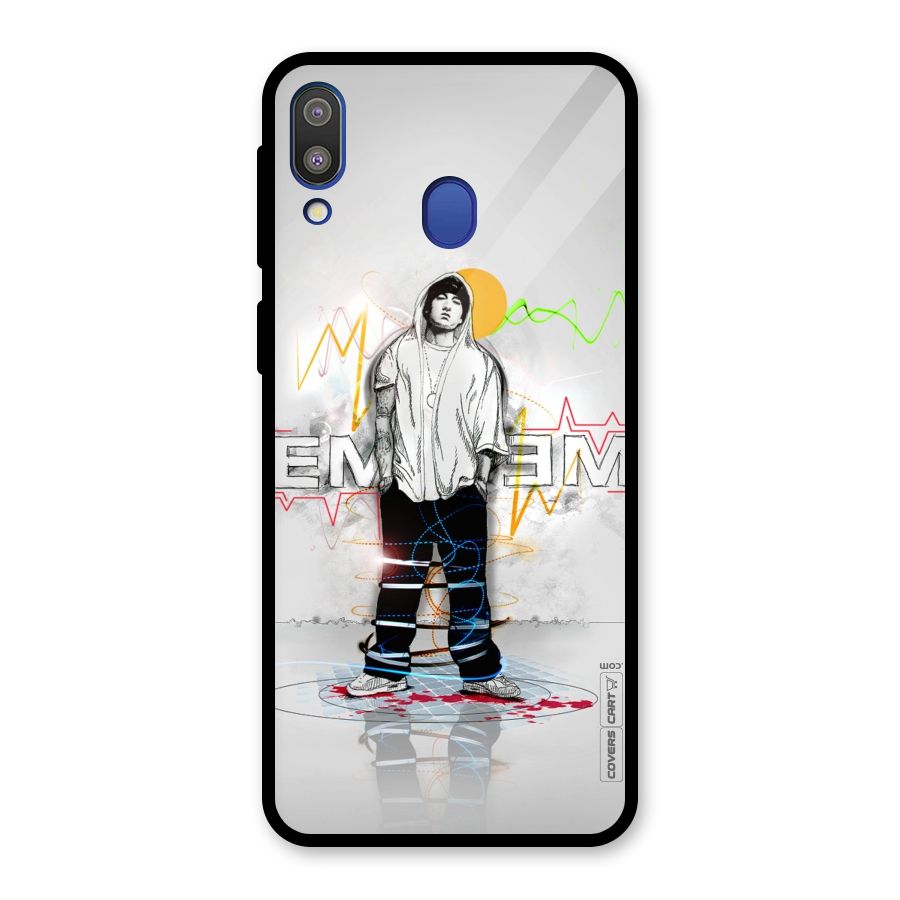 Rap King Eminem Glass Back Case for Galaxy M20