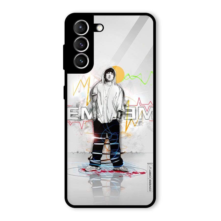 Rap King Eminem Glass Back Case for Galaxy S21 5G