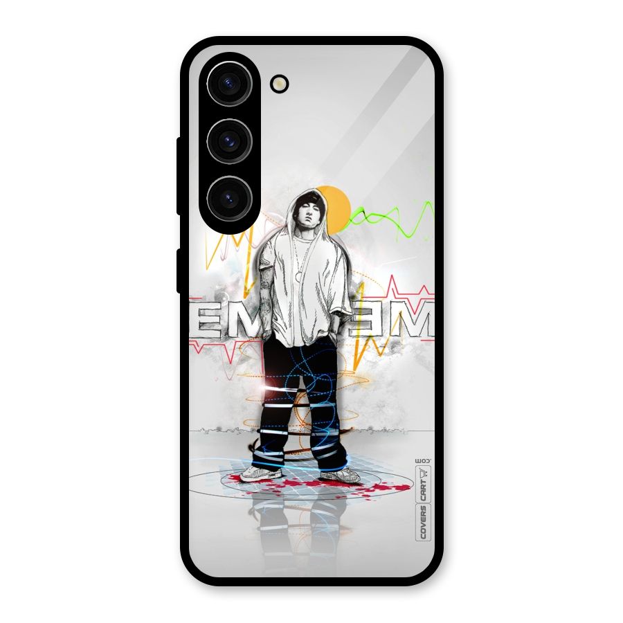 Rap King Eminem Glass Back Case for Galaxy S23