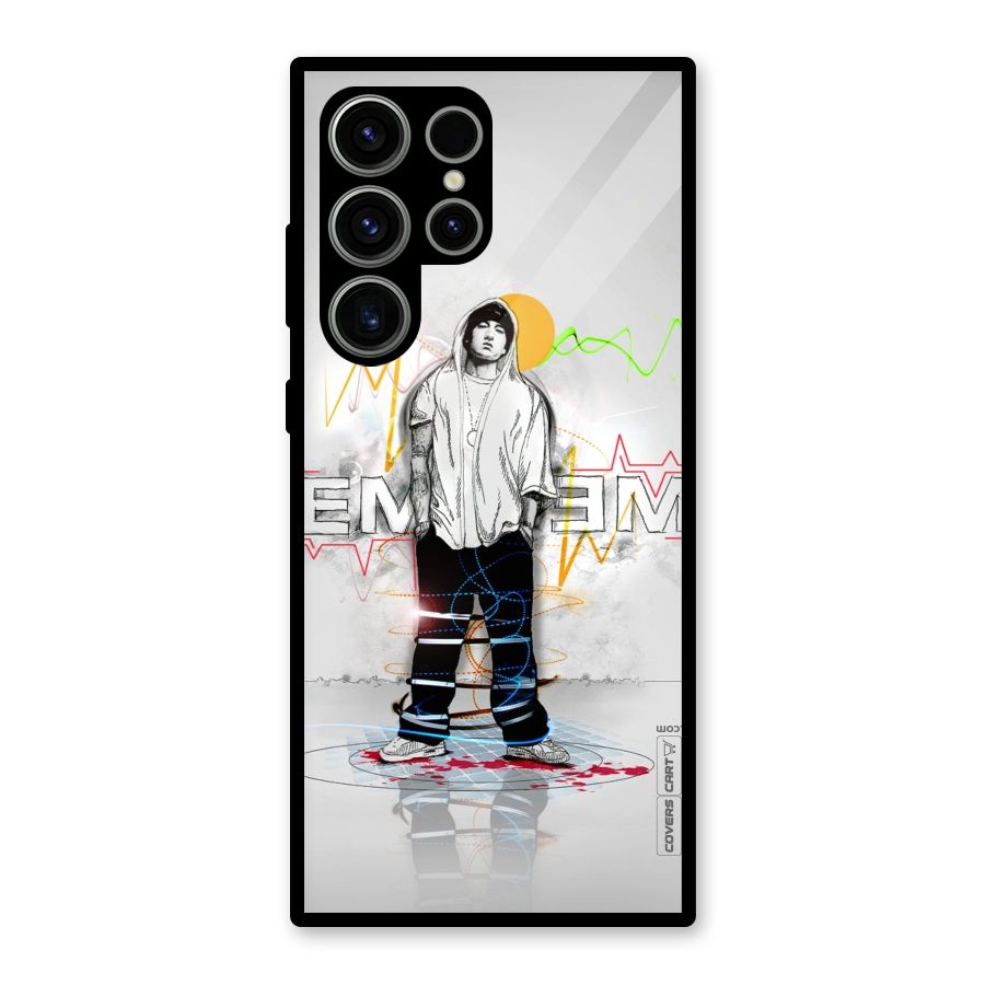 Rap King Eminem Glass Back Case for Galaxy S23 Ultra