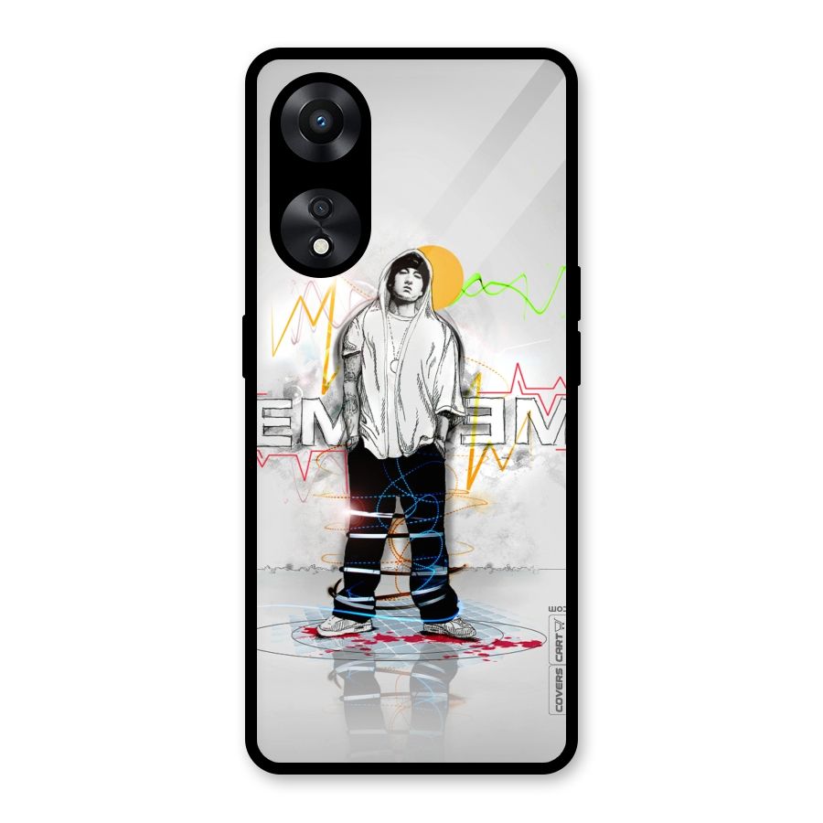 Rap King Eminem Glass Back Case for Oppo A78