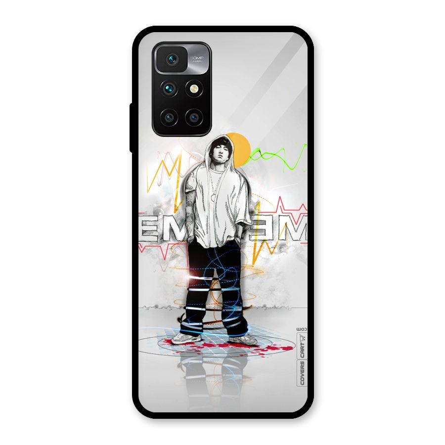 Rap King Eminem Glass Back Case for Redmi 10 Prime
