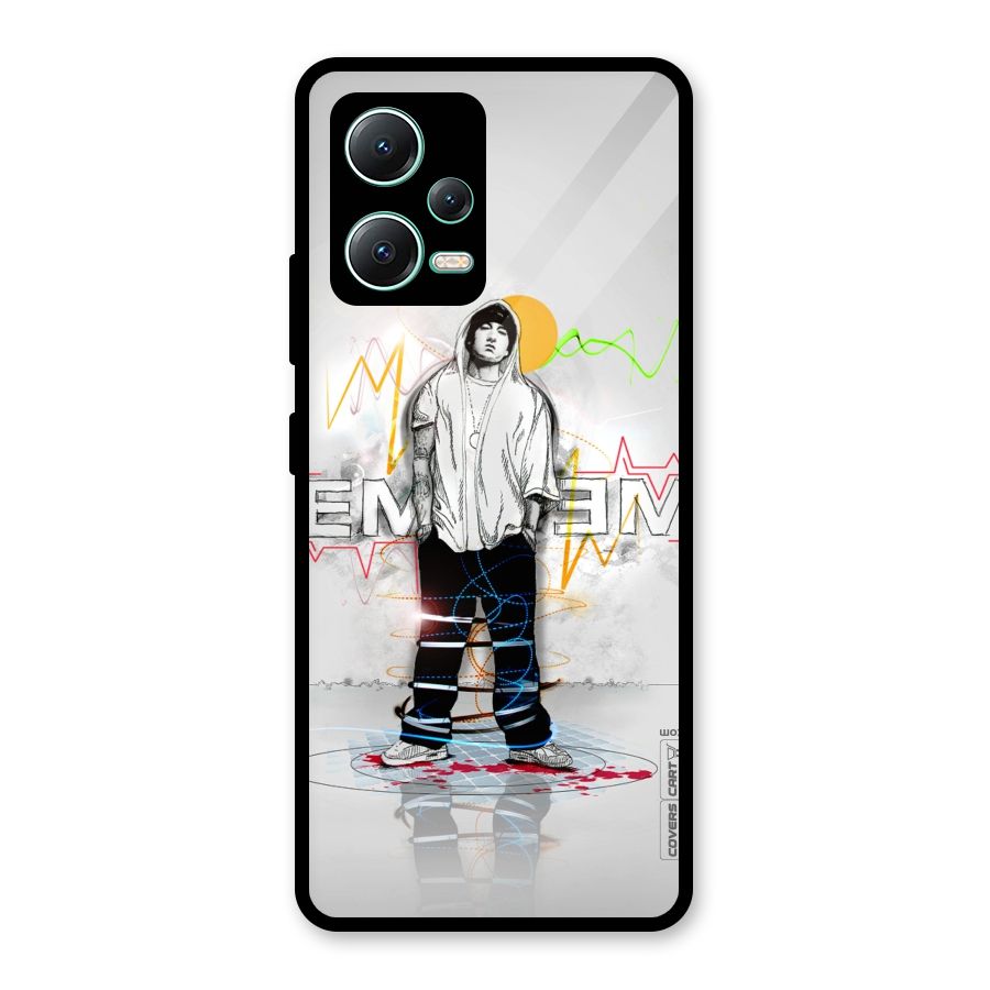 Rap King Eminem Glass Back Case for Redmi Note 12 5G