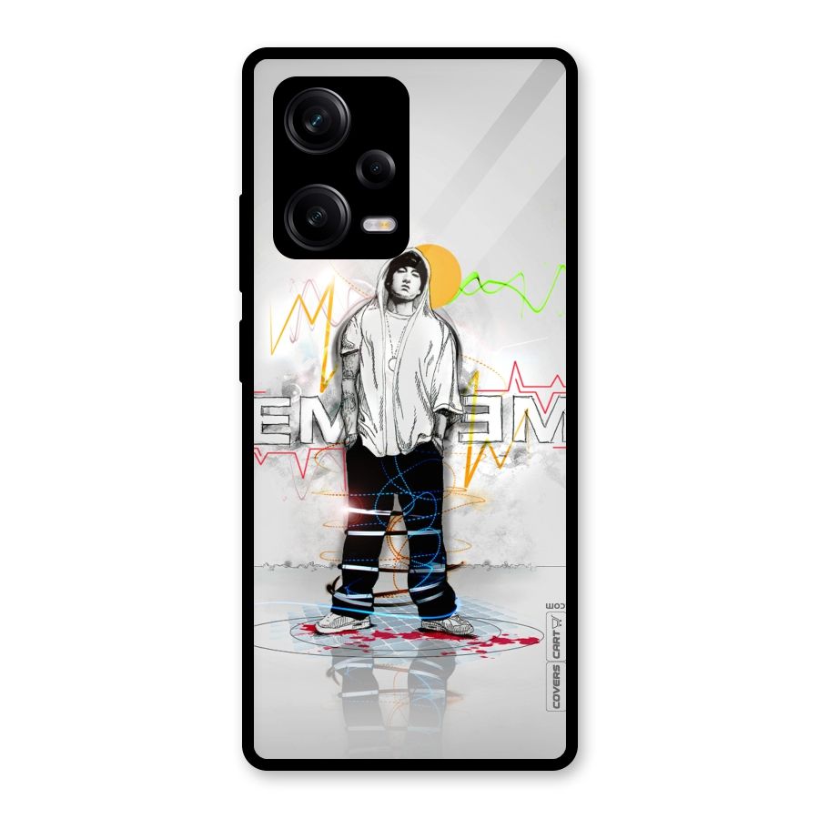 Rap King Eminem Glass Back Case for Redmi Note 12 Pro
