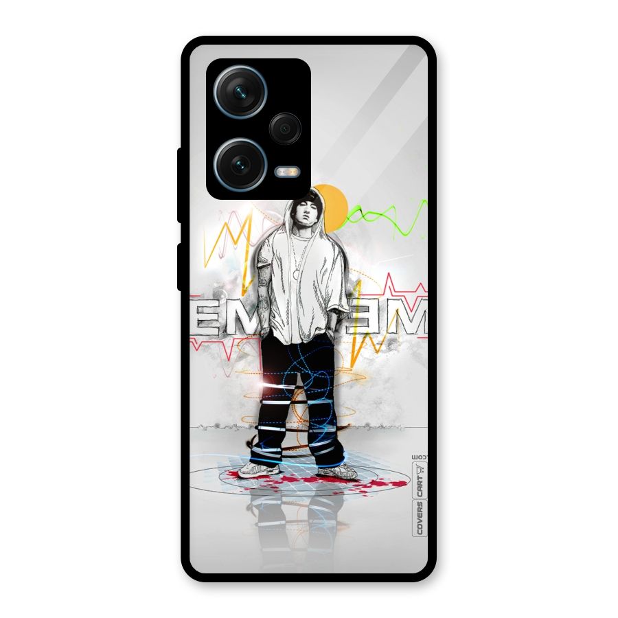 Rap King Eminem Glass Back Case for Redmi Note 12 Pro Plus 5G