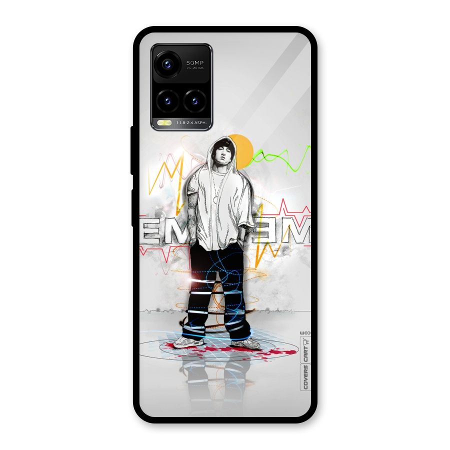 Rap King Eminem Glass Back Case for Vivo Y21A