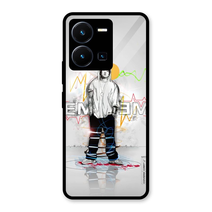 Rap King Eminem Glass Back Case for Vivo Y35