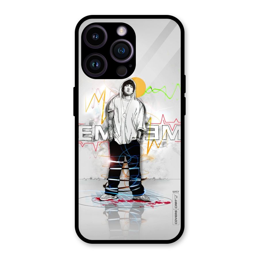 Rap King Eminem Glass Back Case for iPhone 14 Pro Max