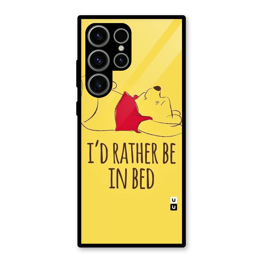 Rather Be In Bed Glass Back Case for Galaxy S23 Ultra