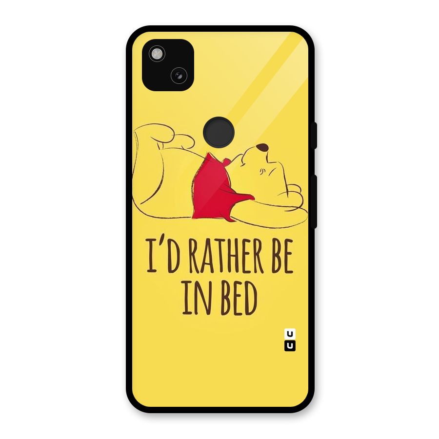 Rather Be In Bed Glass Back Case for Google Pixel 4a
