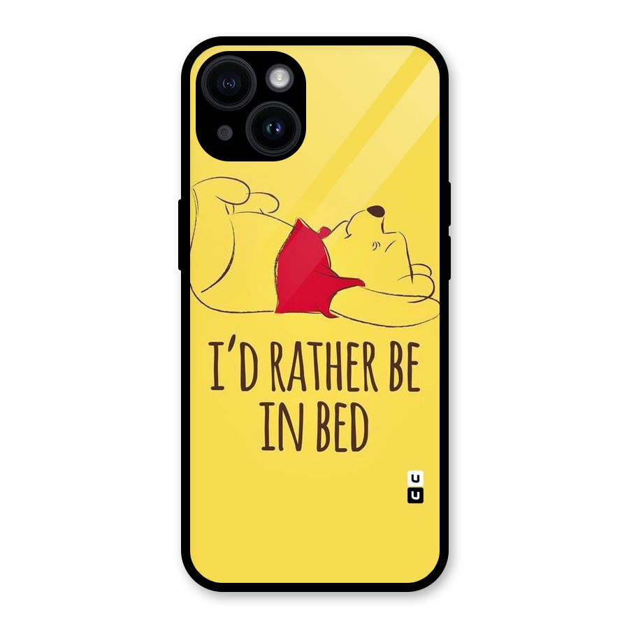 Rather Be In Bed Glass Back Case for iPhone 14