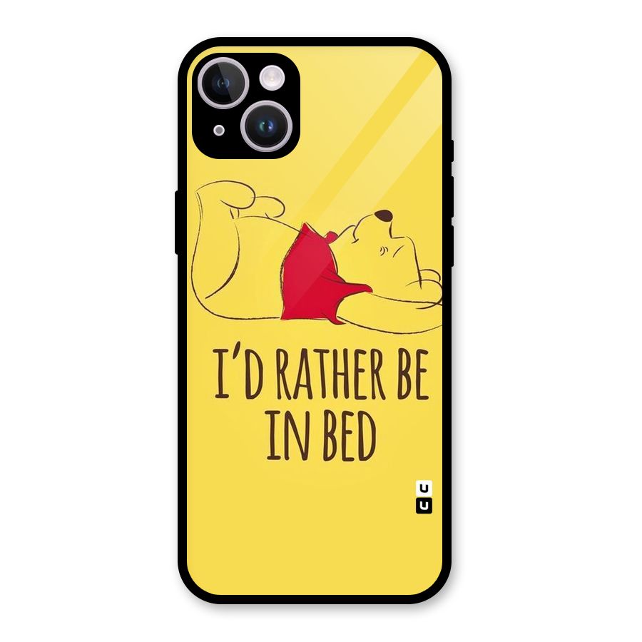 Rather Be In Bed Glass Back Case for iPhone 14 Plus