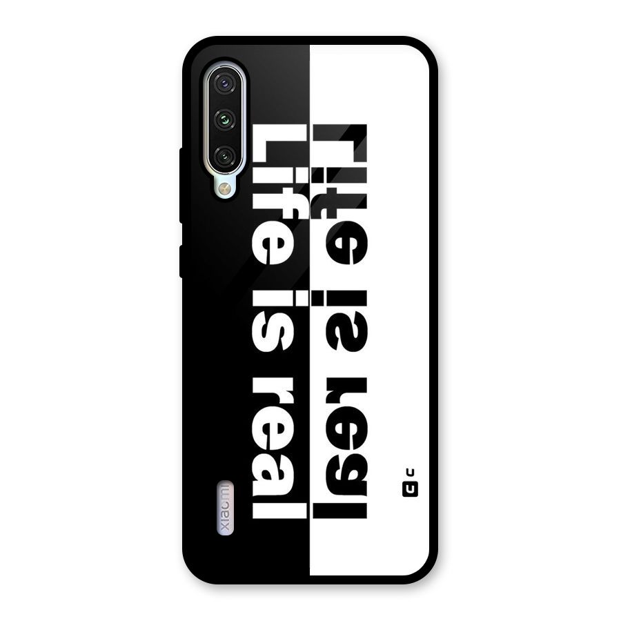 Real Life Glass Back Case for Mi A3
