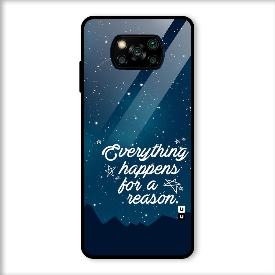 Reason Sky Glass Back Case for Poco X3