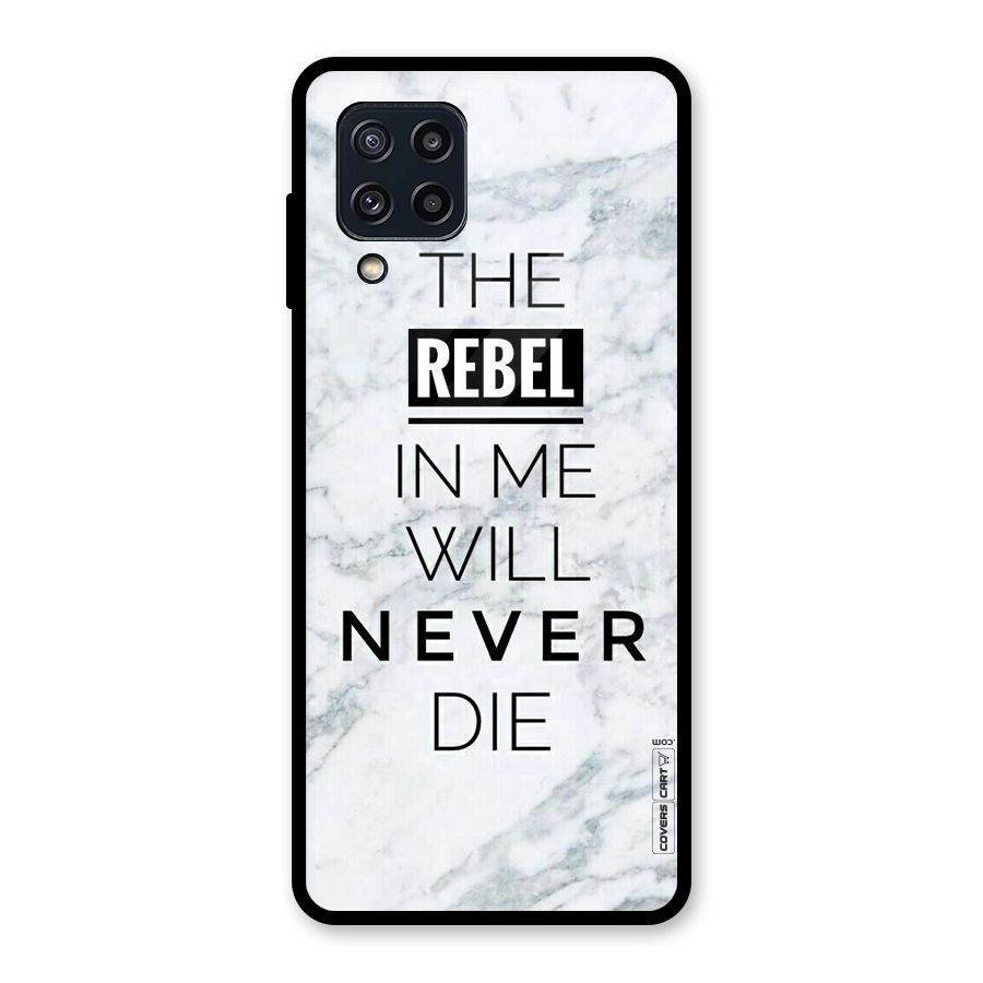 Rebel Will Not Die Glass Back Case for Galaxy M32