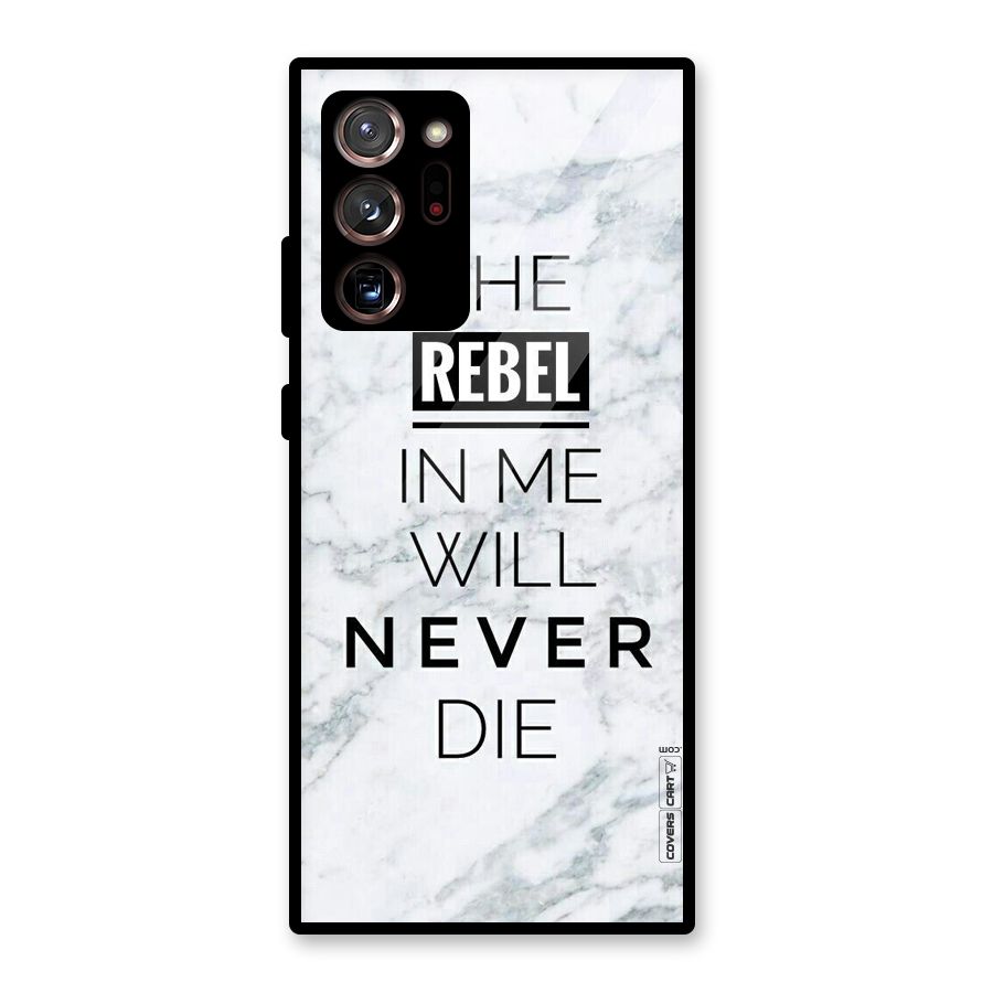 Rebel Will Not Die Glass Back Case for Galaxy Note 20 Ultra 5G