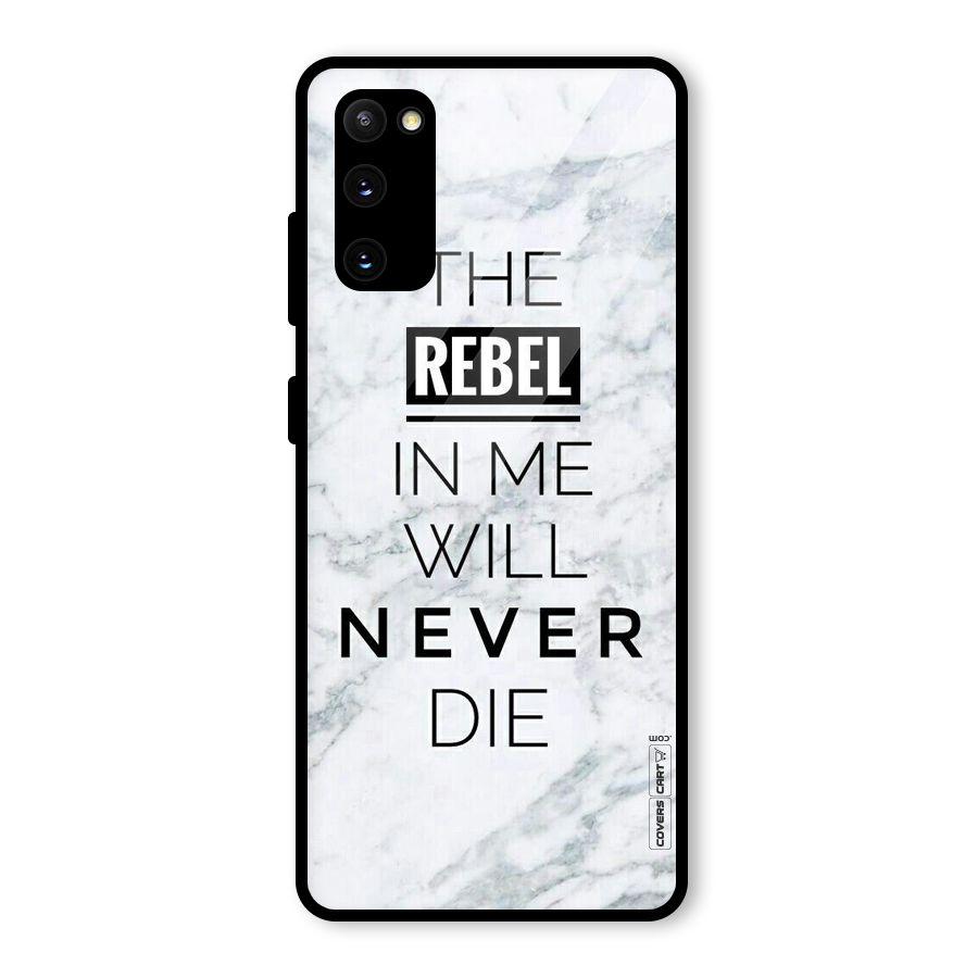 Rebel Will Not Die Glass Back Case for Galaxy S20 FE