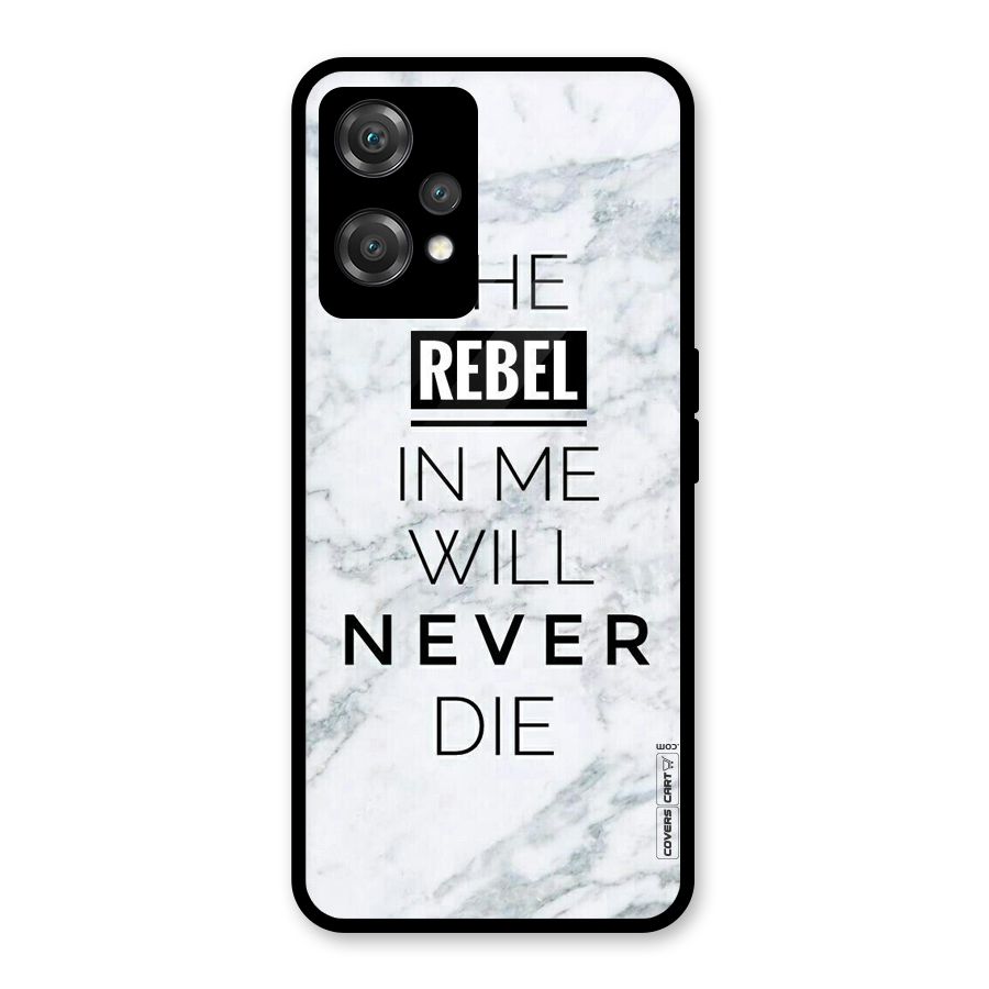 Rebel Will Not Die Glass Back Case for OnePlus Nord CE 2 Lite 5G