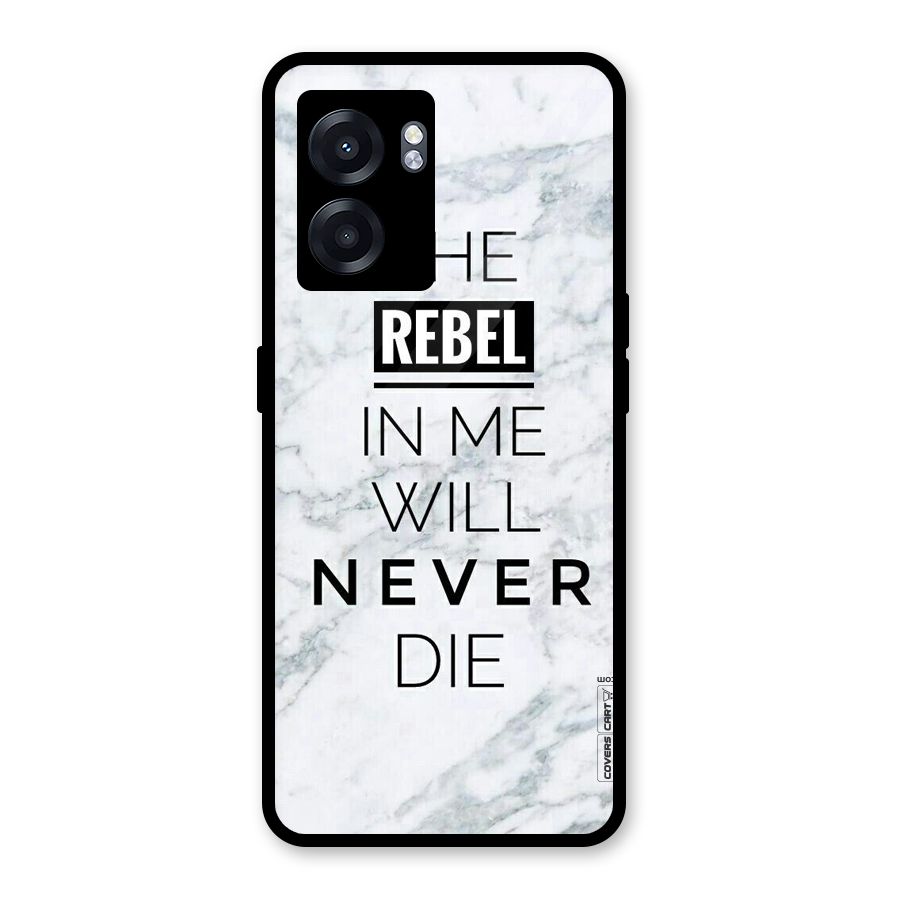 Rebel Will Not Die Glass Back Case for Realme Narzo 50 5G