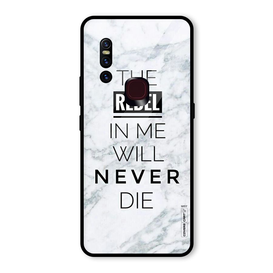 Rebel Will Not Die Glass Back Case for Vivo V15