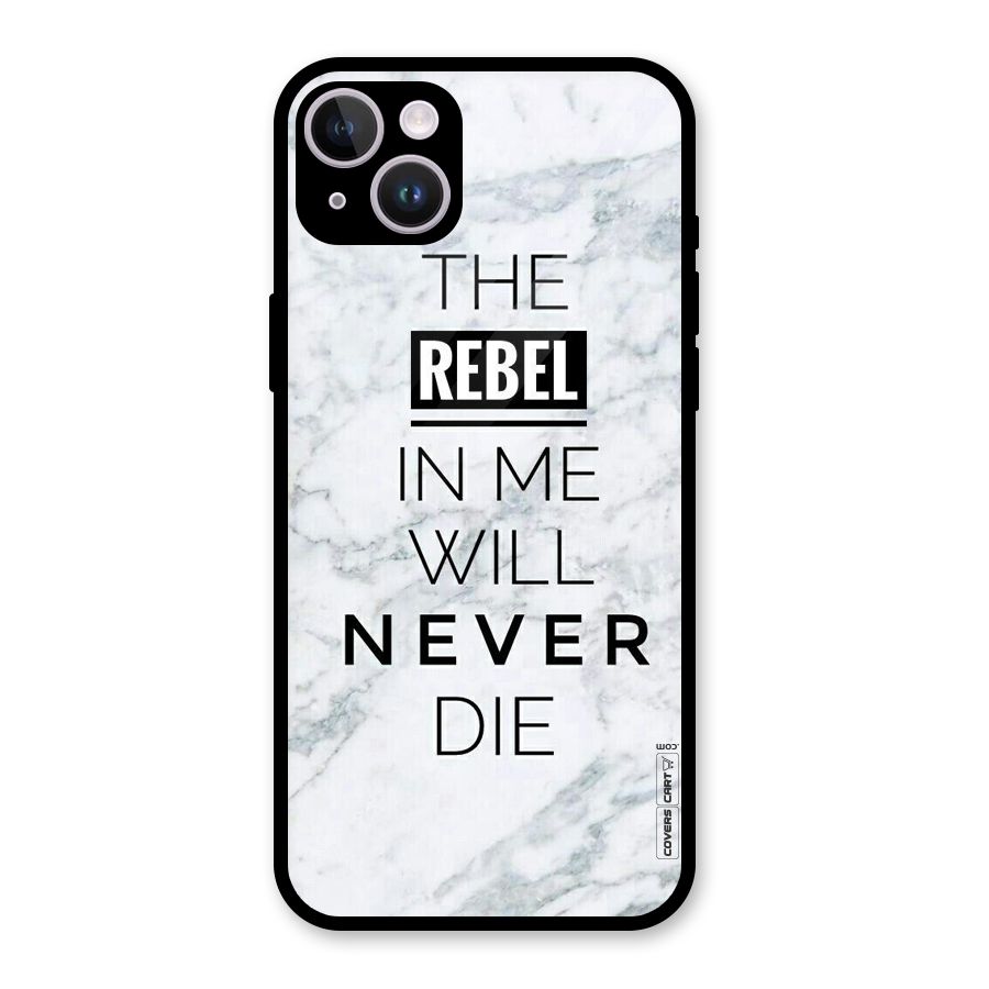 Rebel Will Not Die Glass Back Case for iPhone 14 Plus