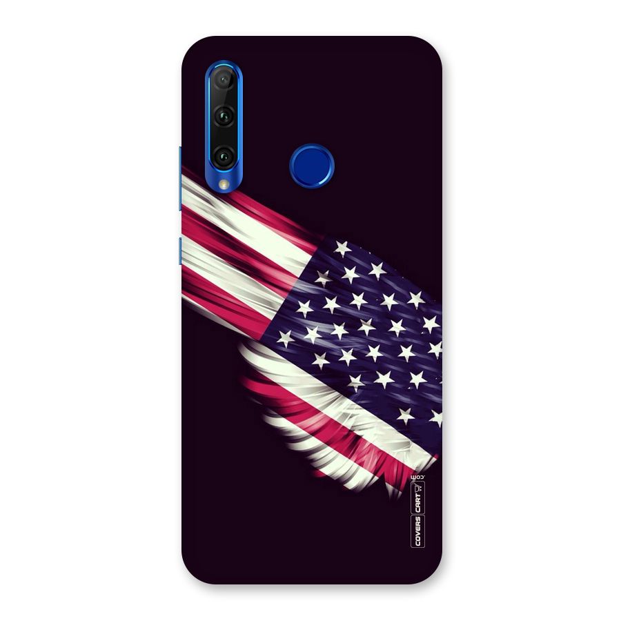 Red And White Stripes Stars Back Case for Honor 20i