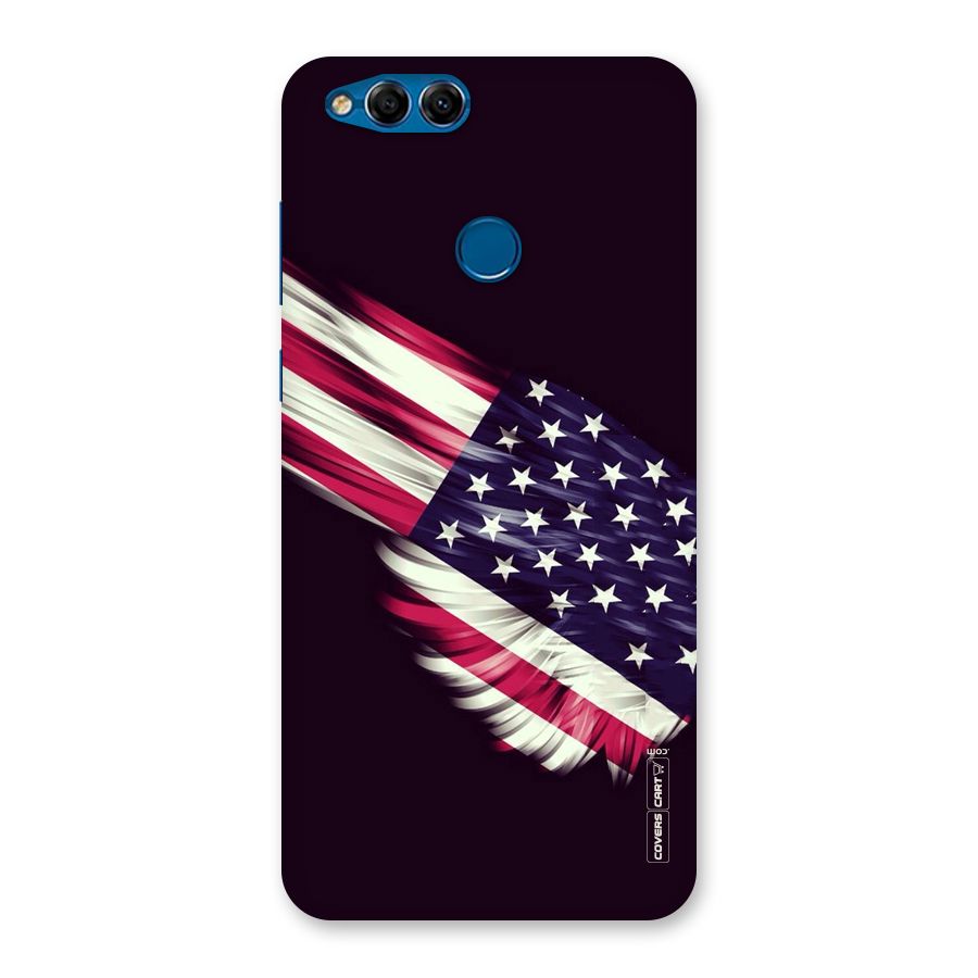 Red And White Stripes Stars Back Case for Honor 7X
