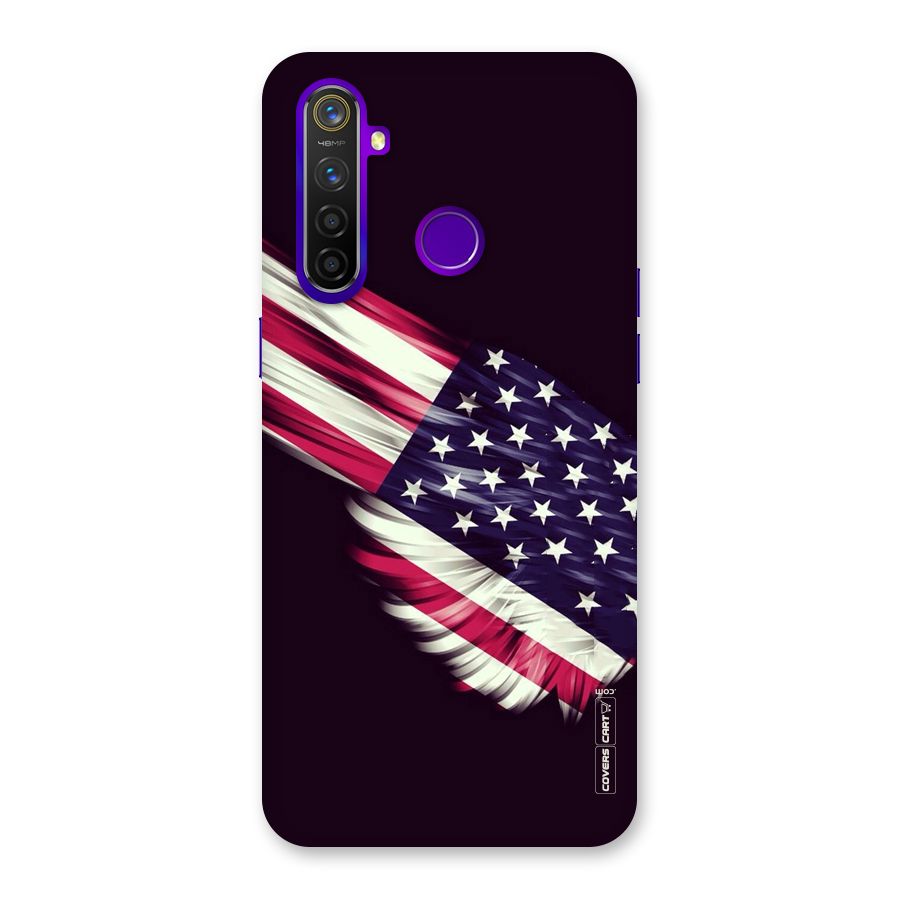 Red And White Stripes Stars Back Case for Realme 5 Pro
