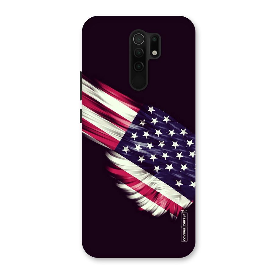 Red And White Stripes Stars Back Case for Redmi 9 Prime