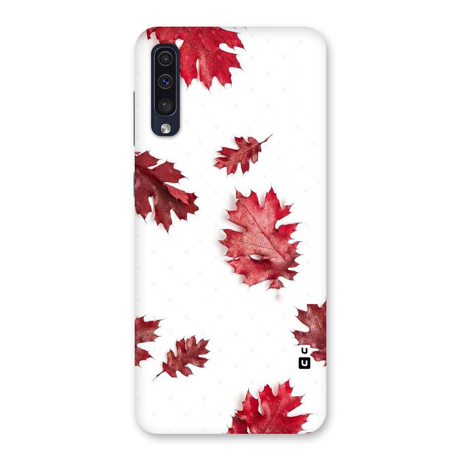 Red Appealing Autumn Leaves Back Case for Galaxy A50s