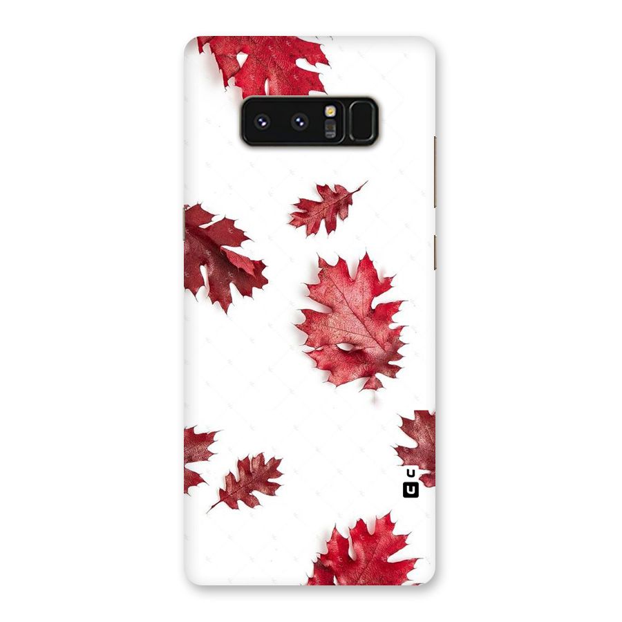 Red Appealing Autumn Leaves Back Case for Galaxy Note 8