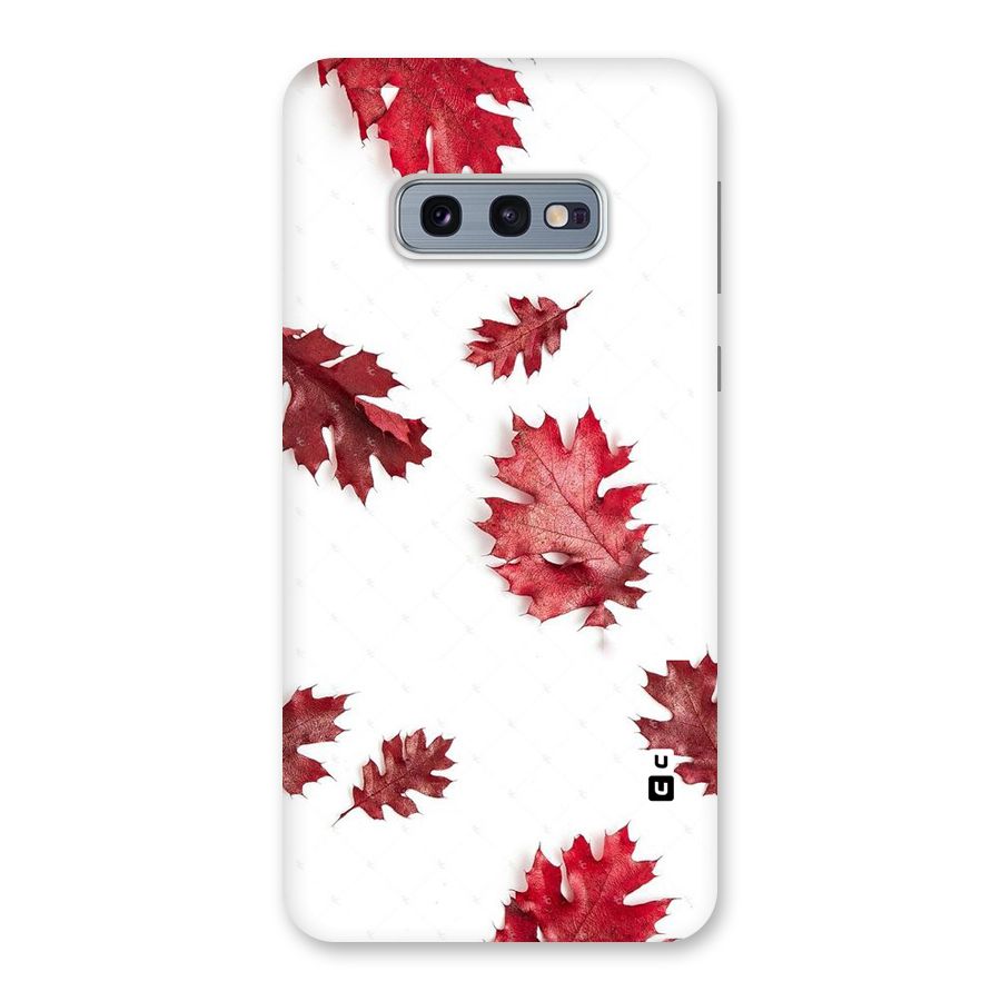 Red Appealing Autumn Leaves Back Case for Galaxy S10e