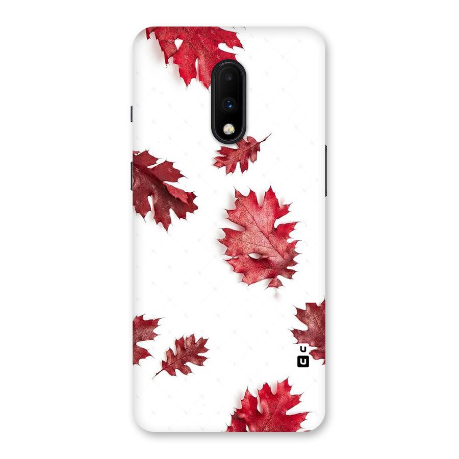 Red Appealing Autumn Leaves Back Case for OnePlus 7