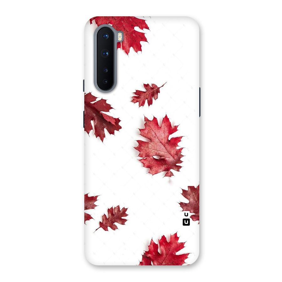 Red Appealing Autumn Leaves Back Case for OnePlus Nord