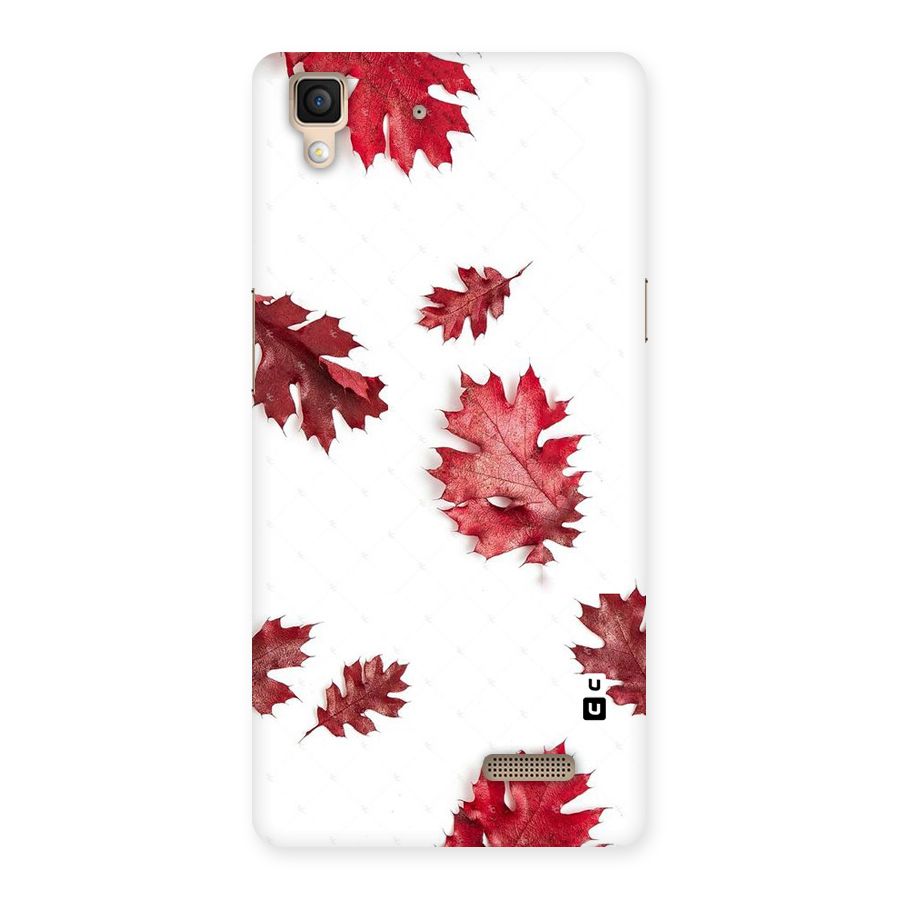 Red Appealing Autumn Leaves Back Case for Oppo R7