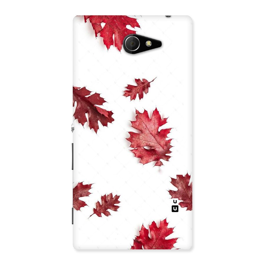 Red Appealing Autumn Leaves Back Case for Sony Xperia M2