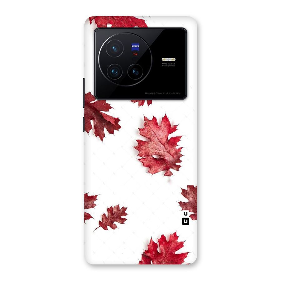 Red Appealing Autumn Leaves Back Case for Vivo X80