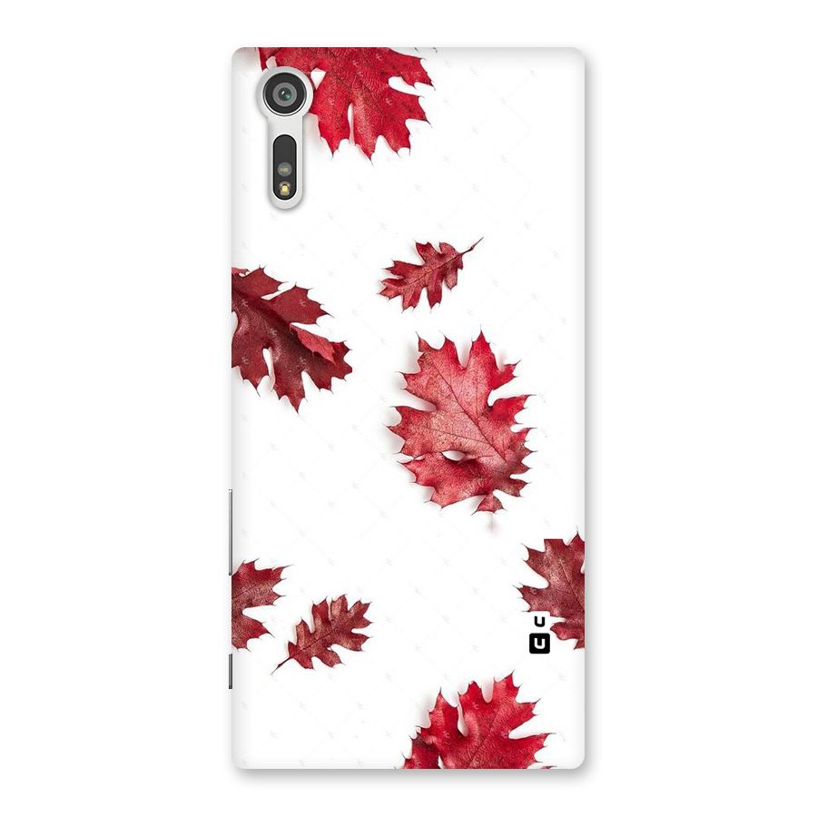 Red Appealing Autumn Leaves Back Case for Xperia XZ