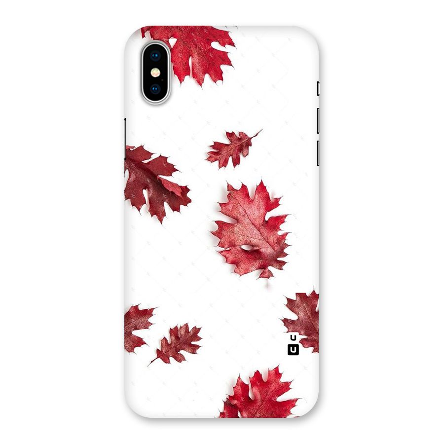 Red Appealing Autumn Leaves Back Case for iPhone XS