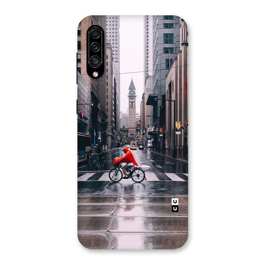 Red Bicycle Street Back Case for Galaxy A30s