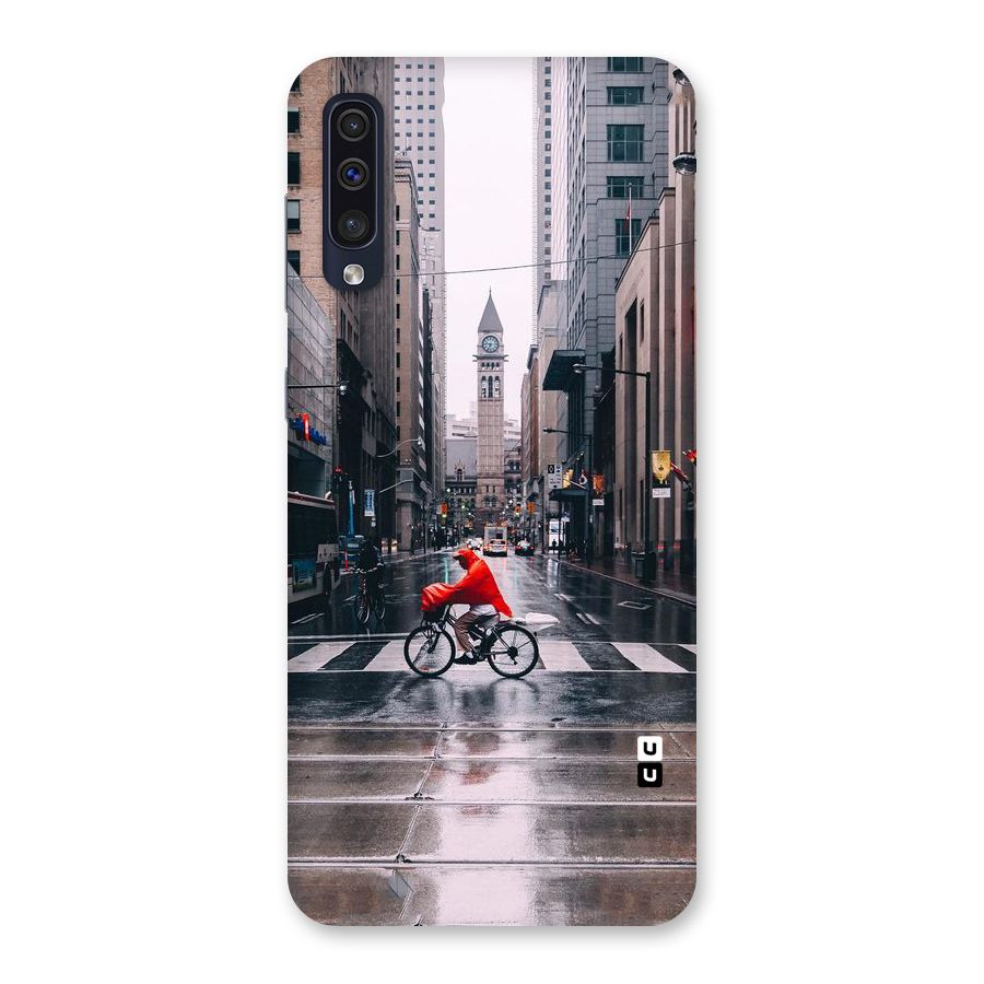 Red Bicycle Street Back Case for Galaxy A50