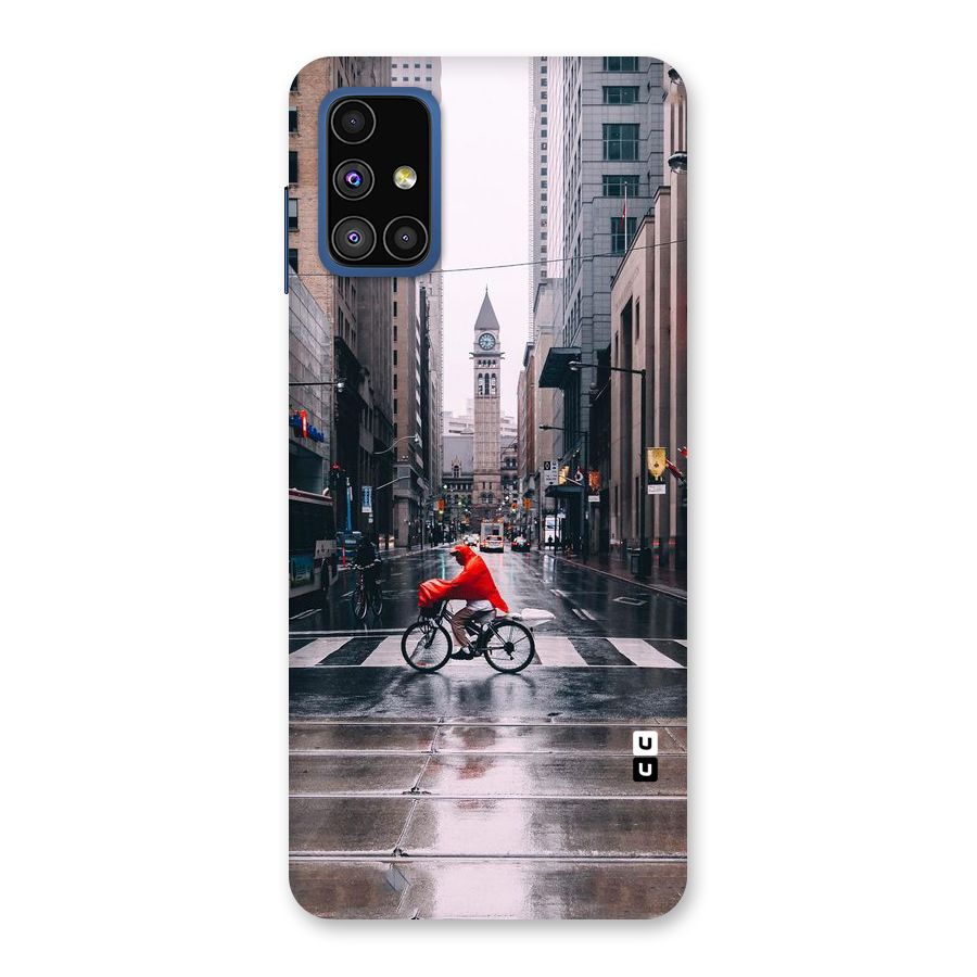 Red Bicycle Street Back Case for Galaxy M51