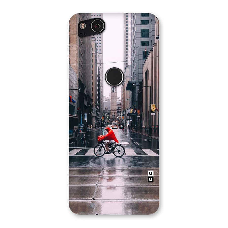 Red Bicycle Street Back Case for Google Pixel 2