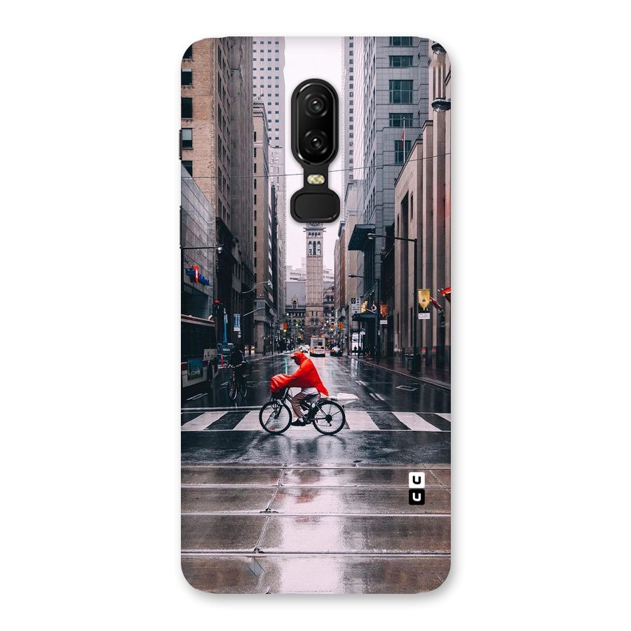 Red Bicycle Street Back Case for OnePlus 6