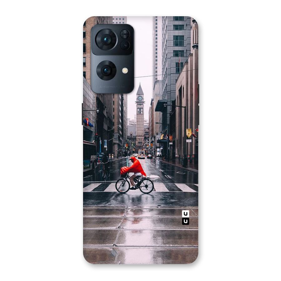 Red Bicycle Street Back Case for Oppo Reno7 Pro 5G