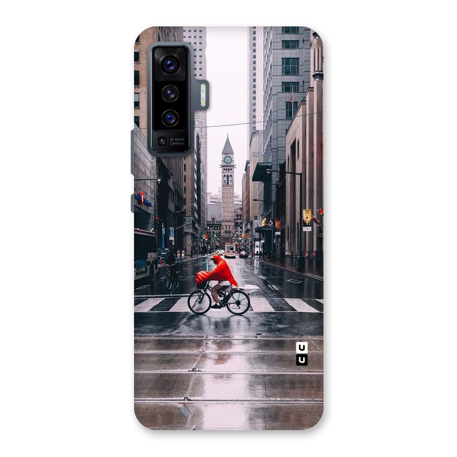 Red Bicycle Street Back Case for Vivo X50