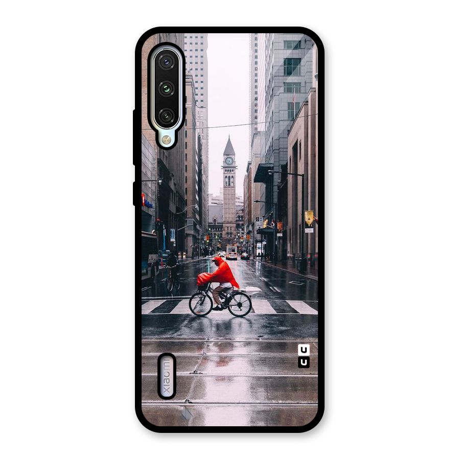 Red Bicycle Street Glass Back Case for Mi A3