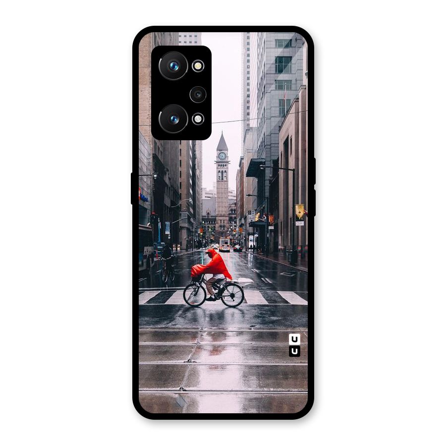 Red Bicycle Street Glass Back Case for Realme GT Neo 3T